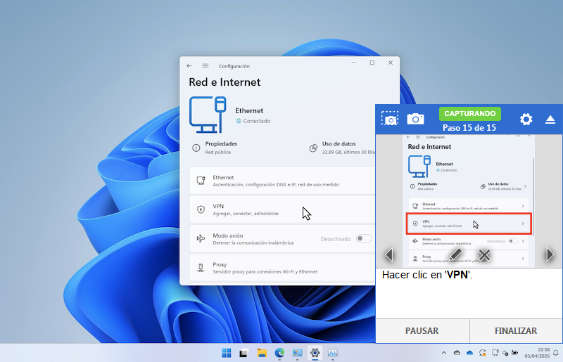 Interfaz de captura de XDOKU mostrando el proceso